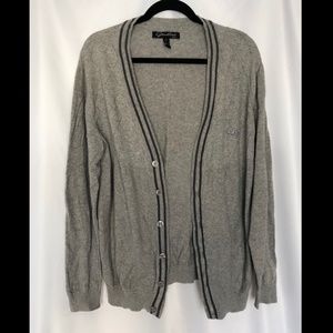 Men's Grey Cardigan Sweater